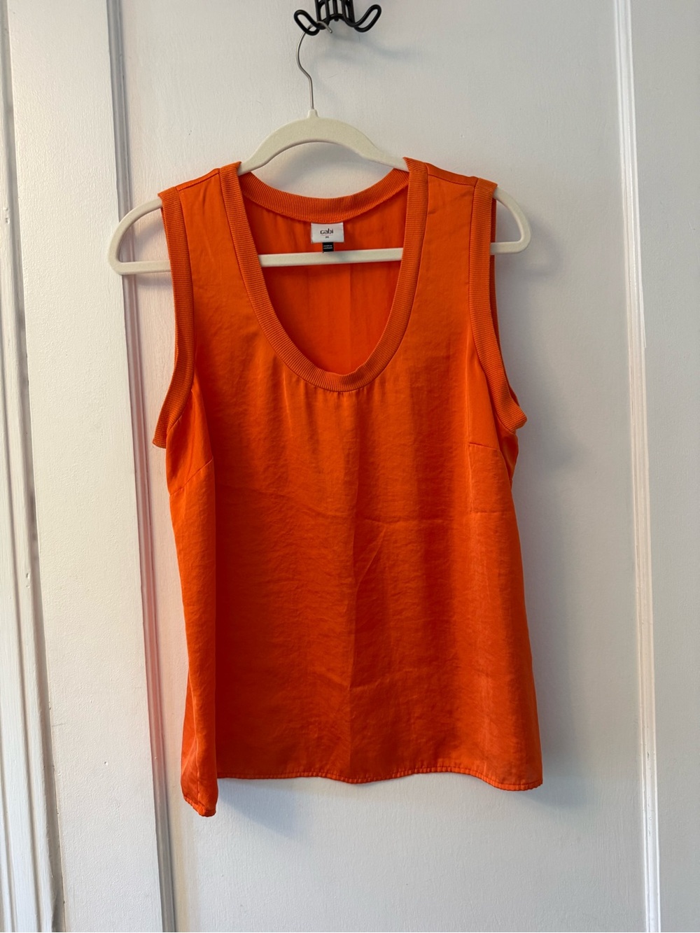 CAbi Bright Orange Scoop Neck Tank Top